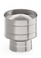 Оголовок с дефлектором, ф 115х200, AISI 439/439, 0,5мм/0,5мм, (К), h=230мм, тип-2												